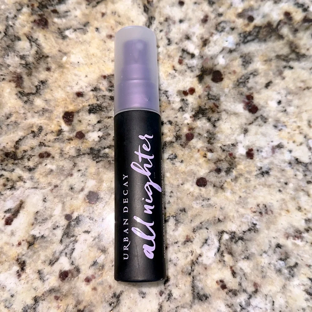 Urban Decay All Nighter Waterproof Makeup Setting Spray 1 oz size, half full